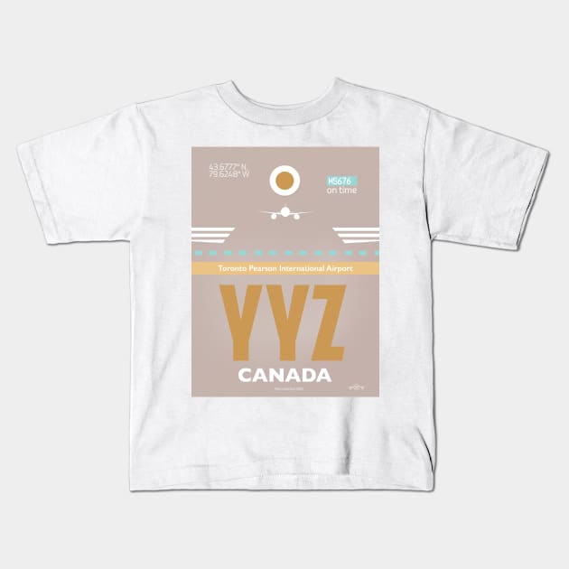 YYZ CANADA Toronto airport code Kids T-Shirt by Woohoo